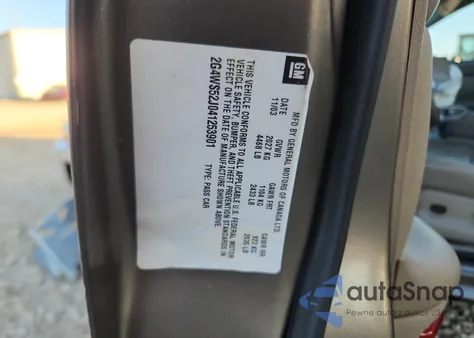 2004 Buick Century Custom from USA, damaged, VIN 2G4WS52J041253901